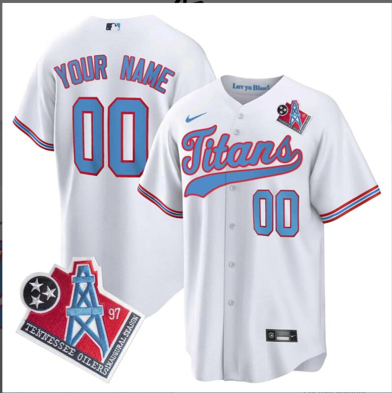 Men 2024 Nike NFL Tennessee Titans 1997 Throwback Limited Cool Base Custom Jersey